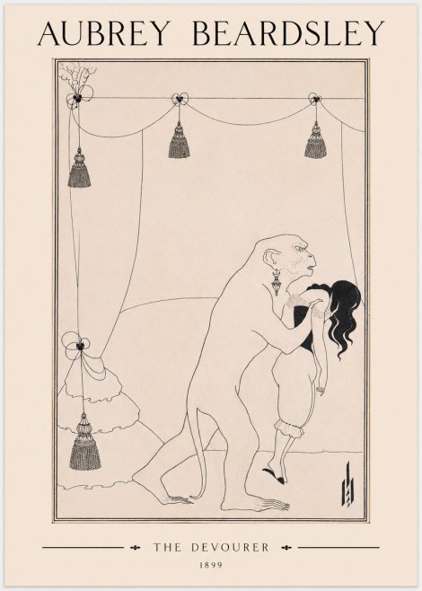 Aubrey Beardsley The Climax No3 - Juliste