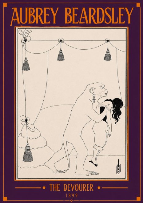Aubrey Beardsley The Climax No4 - Juliste