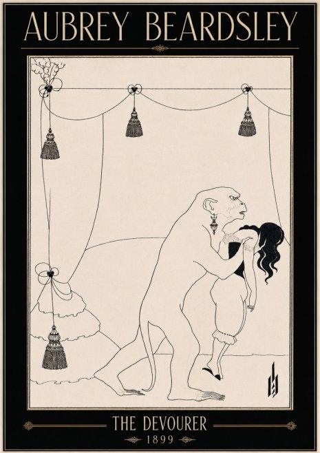 Aubrey Beardsley The Climax No5 - Juliste