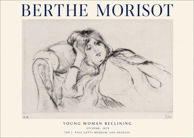 Berthe Morisot Young Woman Reclining I No1 - Juliste