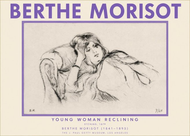 Berthe Morisot Young Woman Reclining I No2 - Juliste