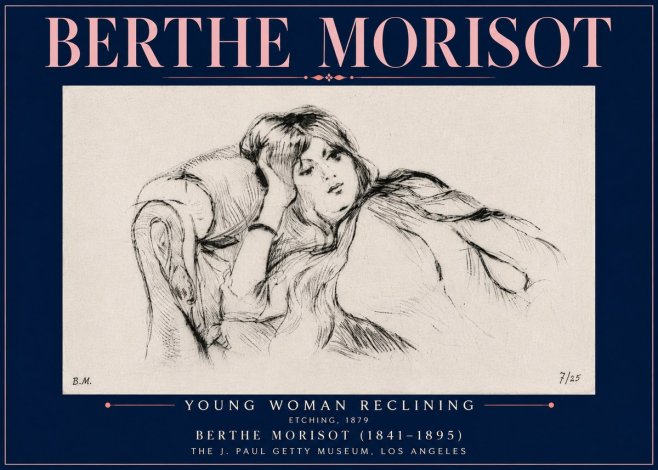 Berthe Morisot Young Woman Reclining I No5 - Juliste