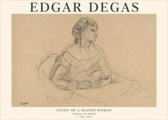 Edgar Degas Study of a Seated Woman No1 - Juliste