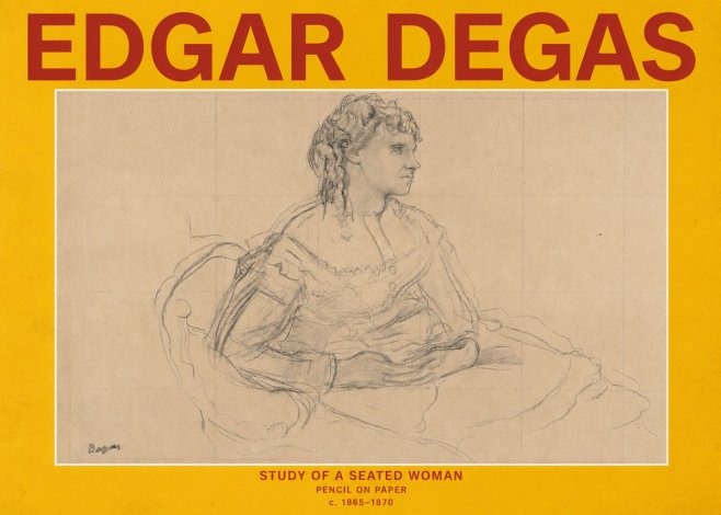 Edgar Degas Study of a Seated Woman No2 - Juliste