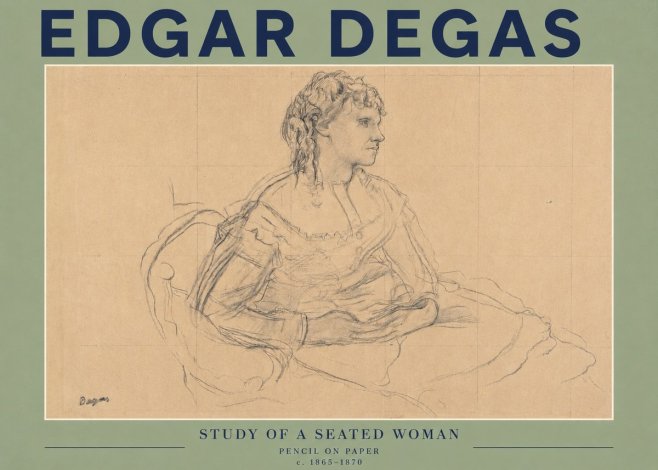 Edgar Degas Study of a Seated Woman No3 - Juliste