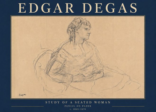 Edgar Degas Study of a Seated Woman No4 - Juliste