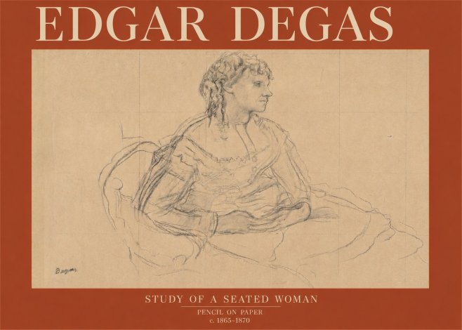 Edgar Degas Study of a Seated Woman No5 - Juliste