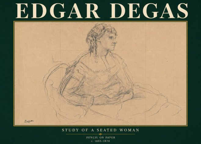 Edgar Degas Study of a Seated Woman No6 - Juliste