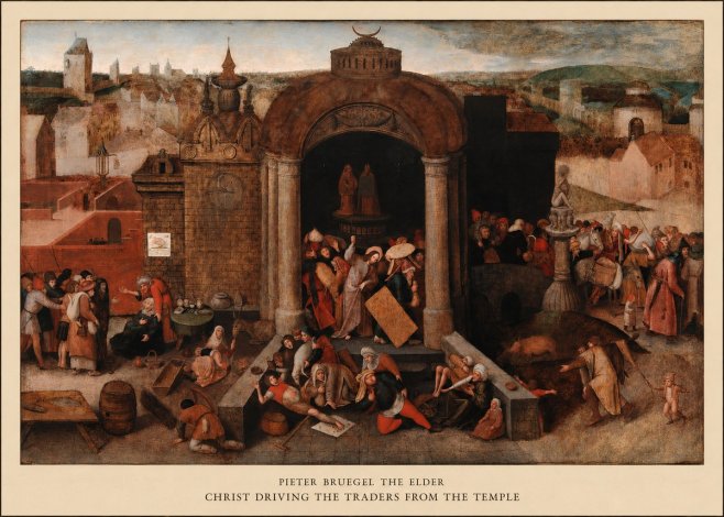 Pieter Bruegel Christ Driving the Traders from the Temple No5 - Juliste