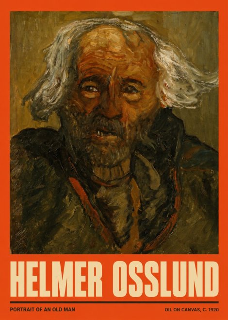 Helmer Osslund Portrait of an Old Man No2 - Juliste