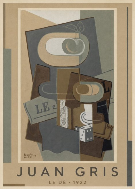 Juan Gris Le Dé No1 - Juliste