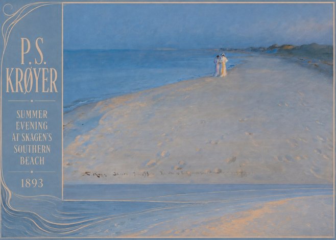 P.S. Krøyer Summer Evening at Skagen's Southern Beach No2 - Juliste