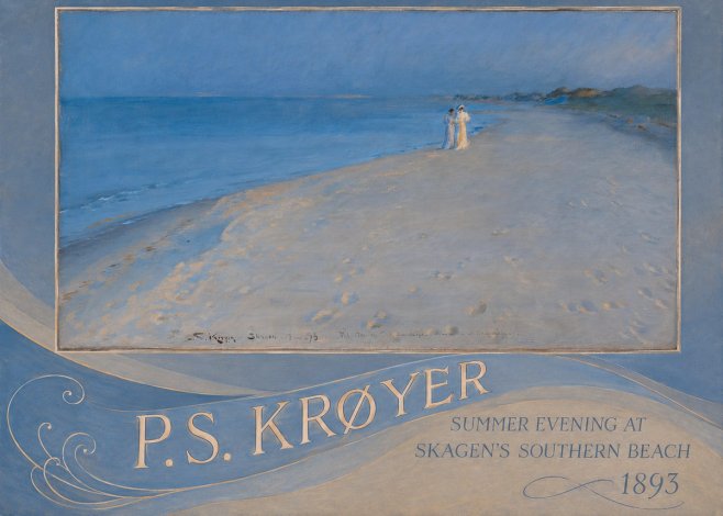 P.S. Krøyer Summer Evening at Skagen's Southern Beach No4 - Juliste