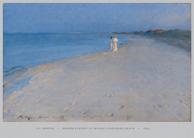 P.S. Krøyer Summer Evening at Skagen's Southern Beach No5 - Juliste