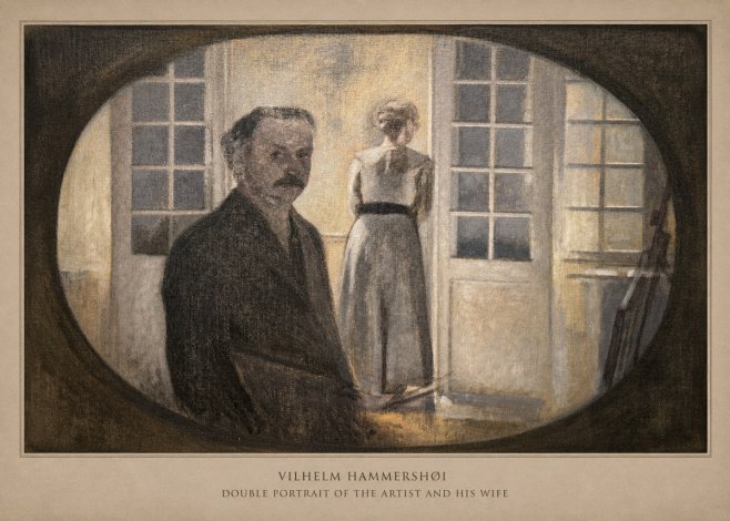 Vilhelm Hammershøi Double Portrait of the Artist and His Wife No6 - Juliste