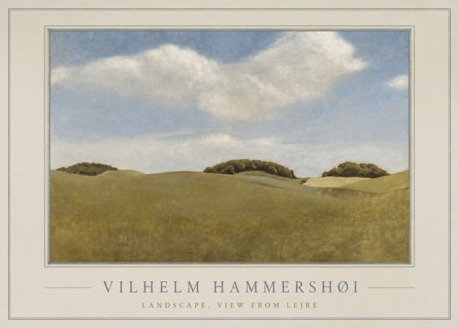 Vilhelm Hammershøi Landscape, View from Lejre No1 - Juliste