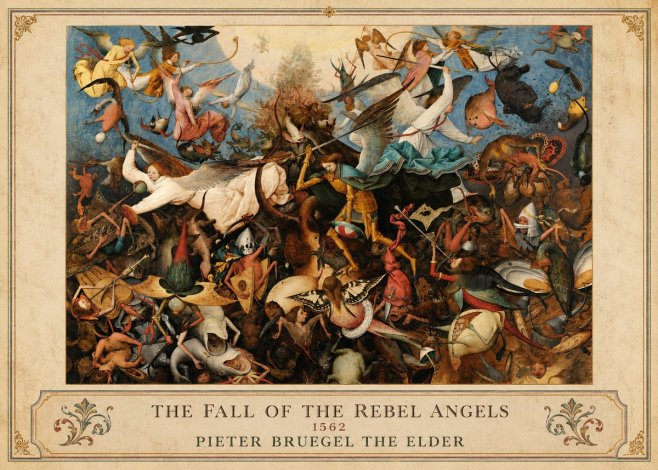 Pieter Bruegel The Fall of the Rebel Angels III No5 - Juliste