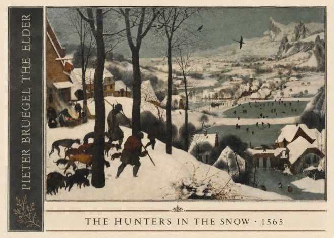 Pieter Bruegel The Hunters in the Snow II No2 - Juliste