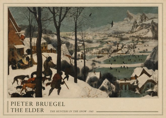 Pieter Bruegel The Hunters in the Snow II No4 - Juliste