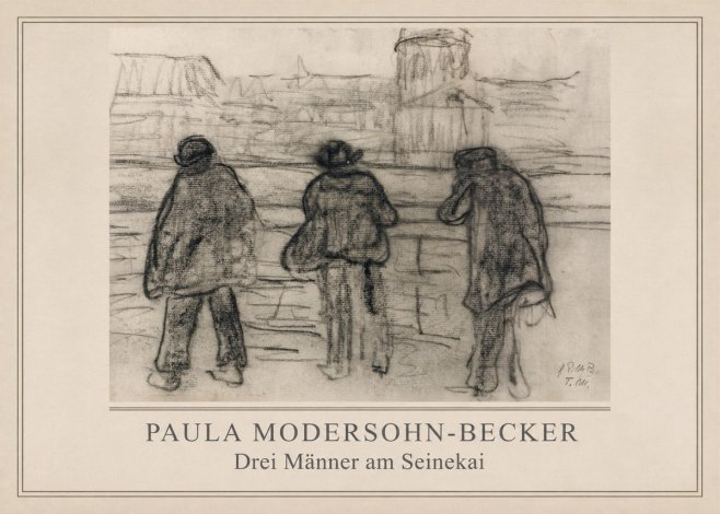 Paula Modersohn-Becker Drei Männer Am Seinekai No2 - Juliste