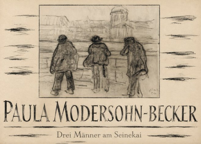 Paula Modersohn-Becker Drei Männer Am Seinekai No4 - Juliste