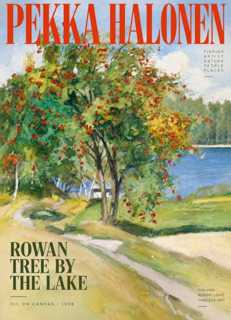 Pekka Halonen Rowan Tree by the Lake No2 - Juliste