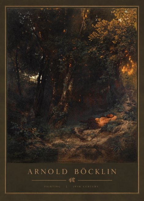Arnold Böcklin A Faun Asleep No3 - Juliste