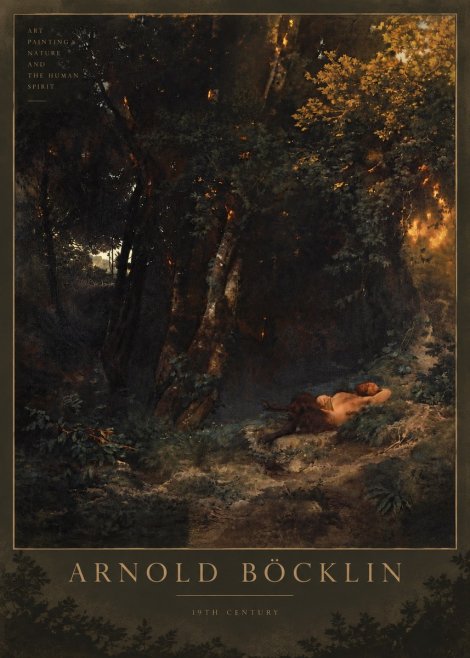 Arnold Böcklin A Faun Asleep No6 - Juliste