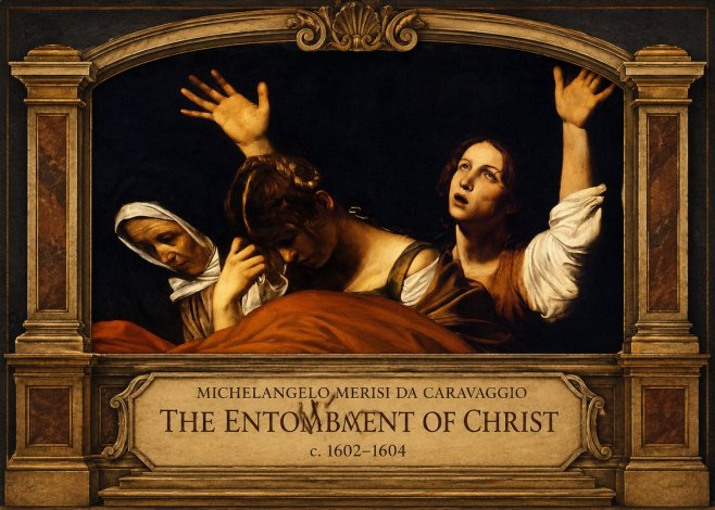 Michelangelo Merisi da Caravaggio The Entombment of Christ I No3 - Juliste