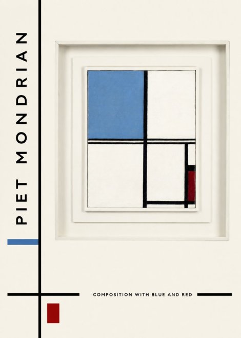 Piet Mondrian Composition with Blue and Red No2 - Juliste