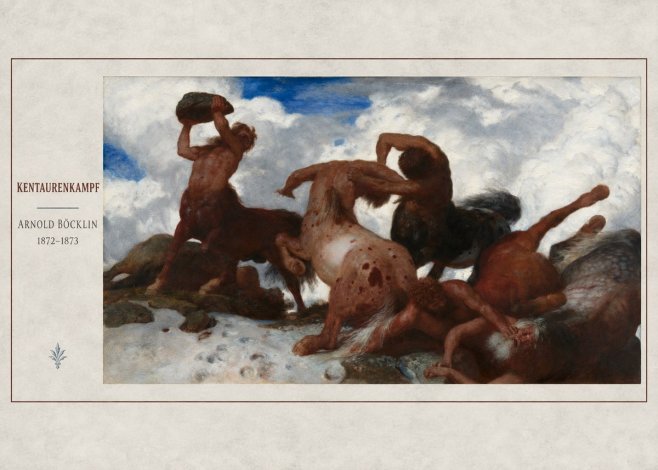 Arnold Böcklin Kentaurenkampf No3 - Juliste