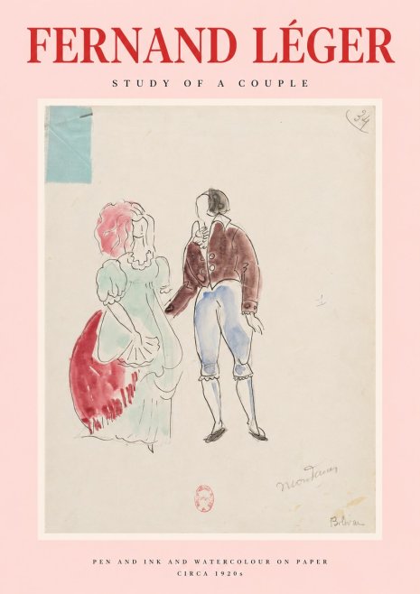 Fernand Léger Study of a Couple No1 - Juliste