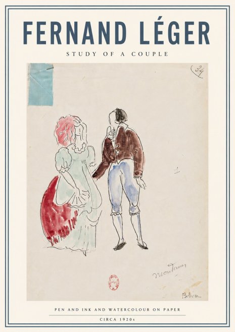 Fernand Léger Study of a Couple No6 - Juliste