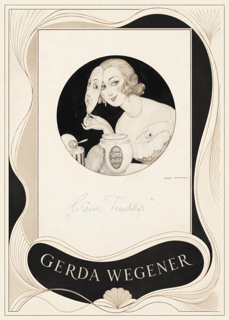 Gerda Wegener Crème Teindelys I No3 - Juliste