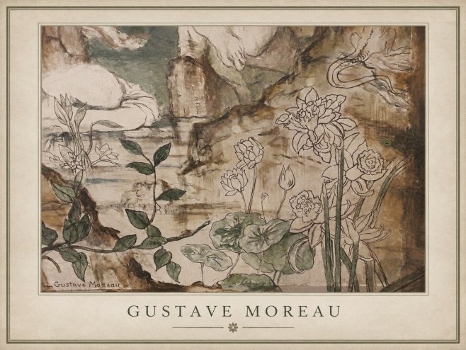 Gustave Moreau Floral Study No1 - Juliste
