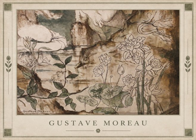 Gustave Moreau Floral Study No3 - Juliste