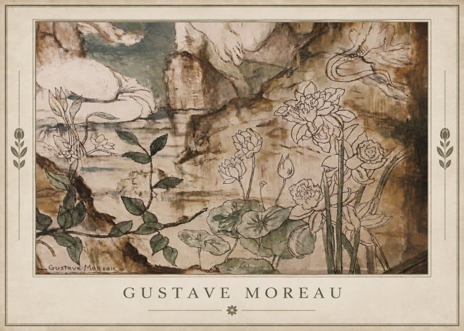 Gustave Moreau Floral Study No4 - Juliste
