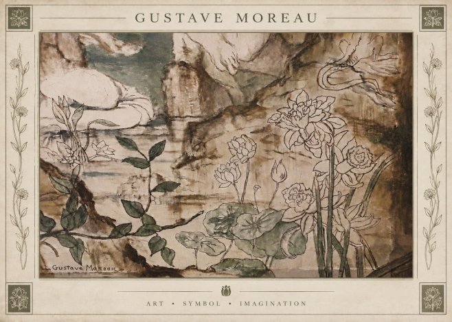 Gustave Moreau Floral Study No5 - Juliste