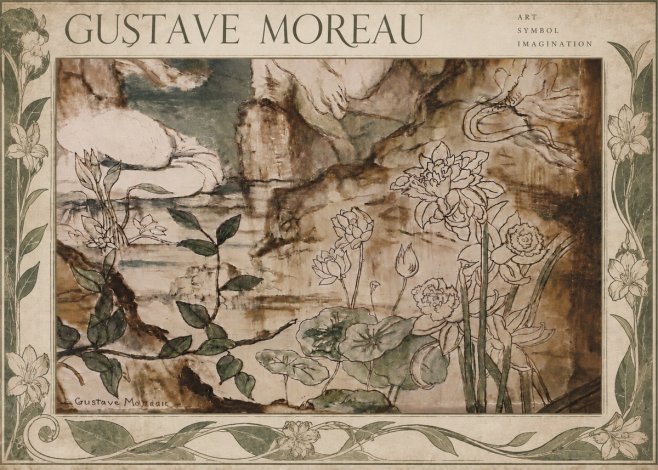 Gustave Moreau Floral Study No6 - Juliste