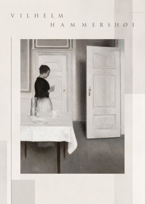 Vilhelm Hammershøi Interior with a Woman Reading a Letter No6 - Juliste