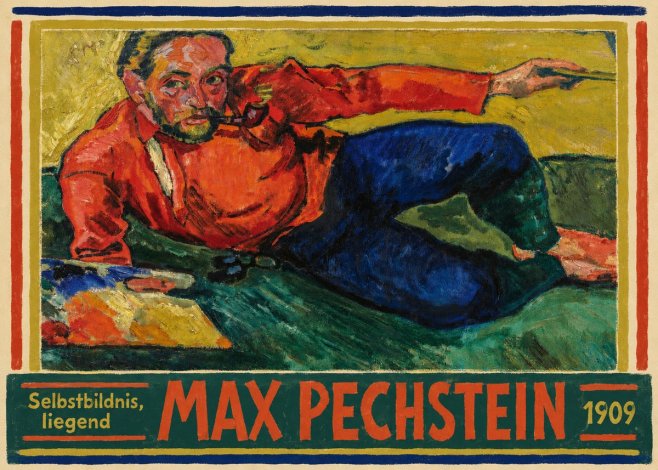 Max Pechstein Selbstbildnis, Liegend No6 - Juliste