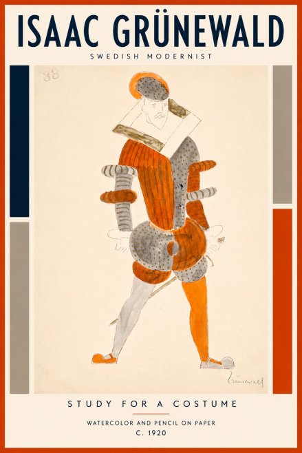 Isaac Grünewald Study for a Costume II No2 - Juliste