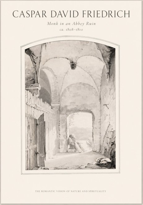 Caspar David Friedrich Monk in an Abbey Ruin No1 - Juliste