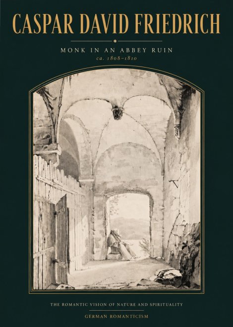 Caspar David Friedrich Monk in an Abbey Ruin No4 - Juliste