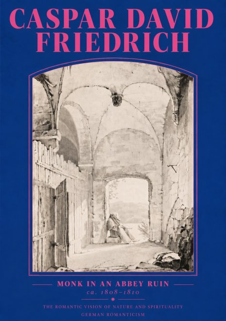 Caspar David Friedrich Monk in an Abbey Ruin No5 - Juliste
