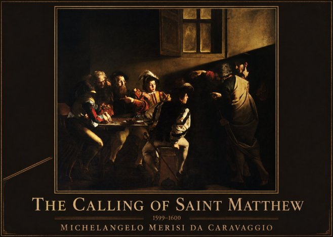Michelangelo Merisi da Caravaggio The Calling of Saint Matthew I No1 - Juliste
