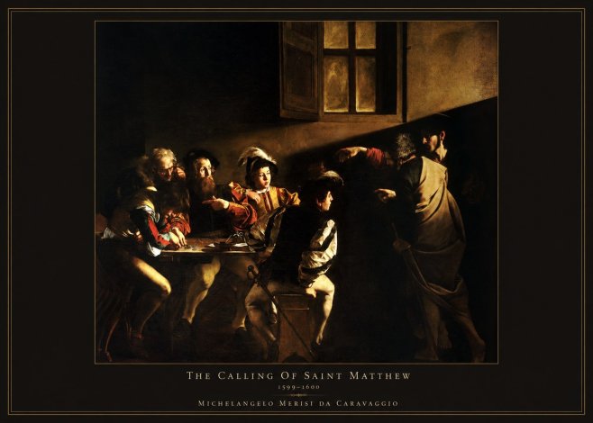 Michelangelo Merisi da Caravaggio The Calling of Saint Matthew I No4 - Juliste