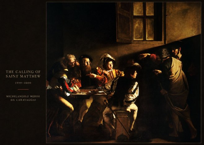 Michelangelo Merisi da Caravaggio The Calling of Saint Matthew I No5 - Juliste