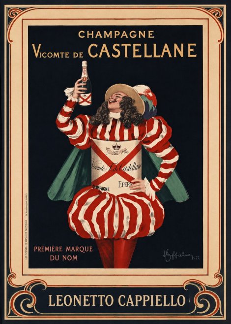 Leonetto Cappiello Champagne Vicomte De Castellane No1 - Juliste