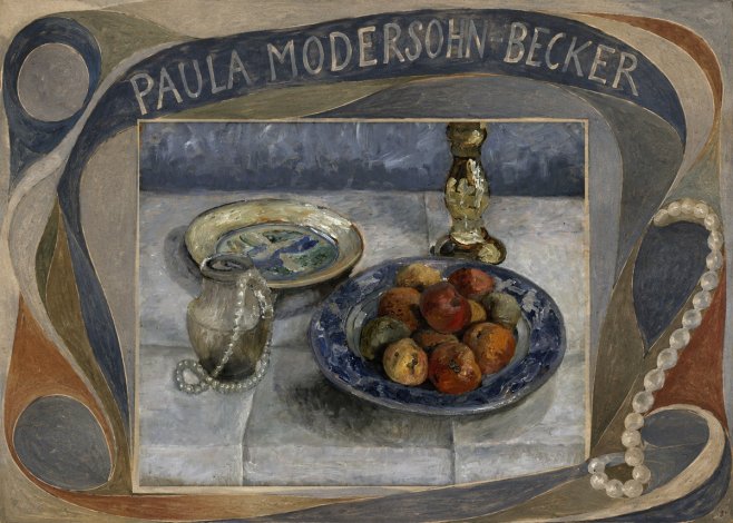 Paula Modersohn-Becker Still Life with Candlestick, Pitcher, and Fruit No3 - Juliste